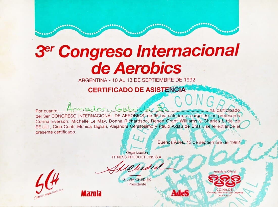 Curso de Aerobics - Congreso Internacional de Aerobics