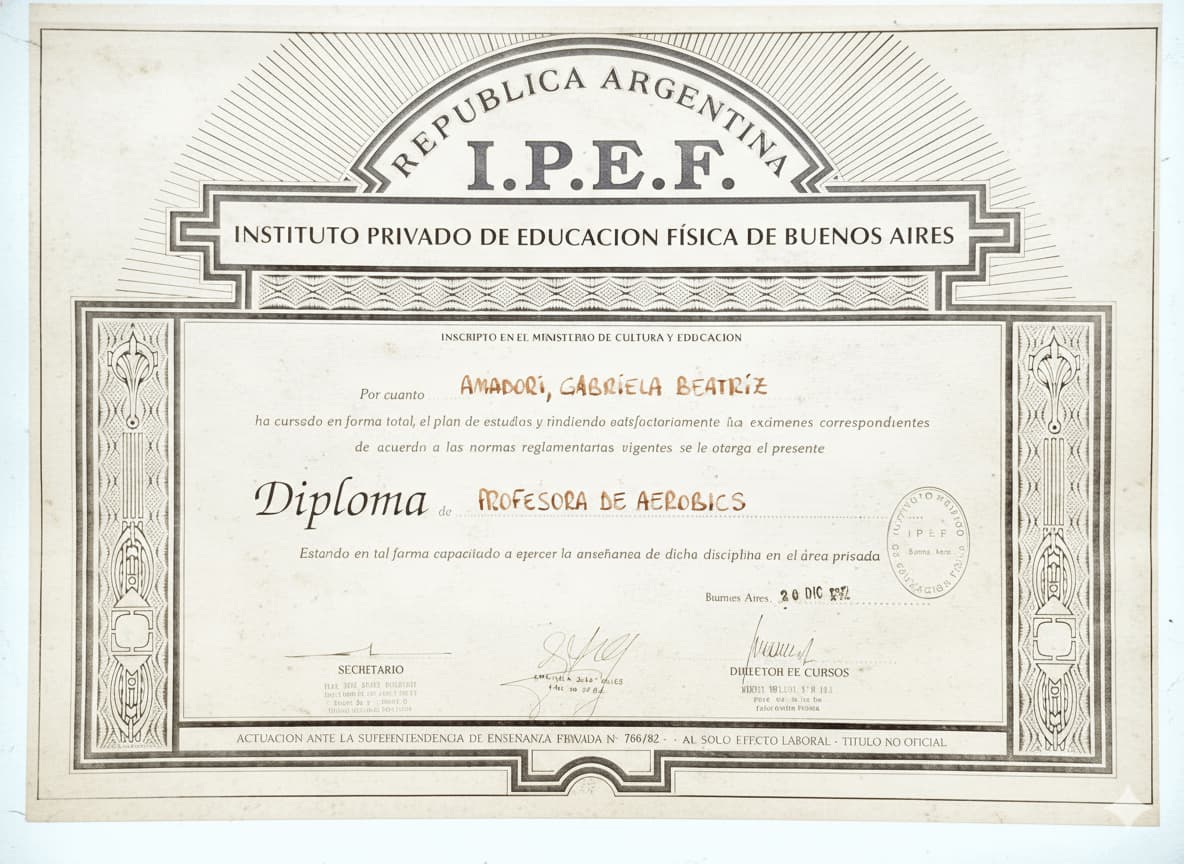 Profesora de Aerobics - IPEF